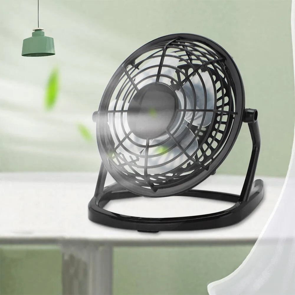 USB Desk Fan - Mini Personal Air Cooler with 3 Speeds, Ultra Quiet Cooling Fan for Office/Bedroom/Study (Portable & Adjustable)