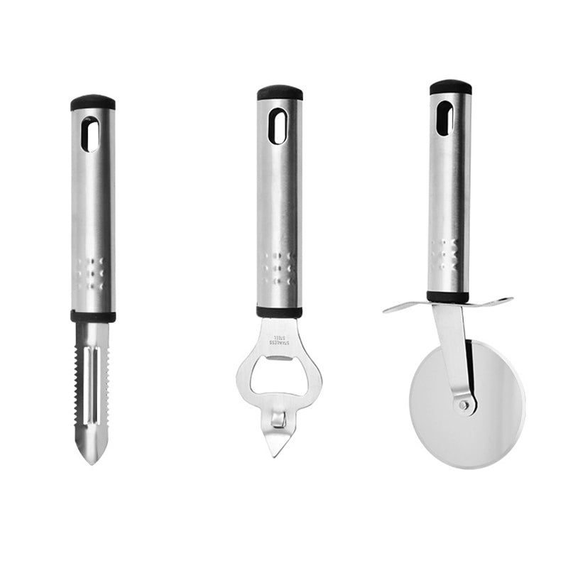 17PCS Cooking Utensil Plastic Kitchen Tool Utensil Cutlery Set Cooking Spatula Spoon Can Opener Peeler Whisk