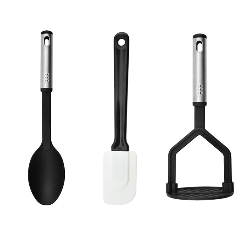 17PCS Cooking Utensil Plastic Kitchen Tool Utensil Cutlery Set Cooking Spatula Spoon Can Opener Peeler Whisk