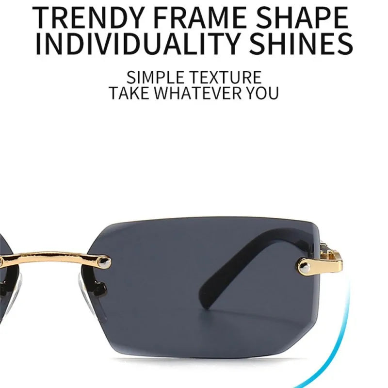 Goggles Rimless Sun Glasses Designer Shades Luxury Brand Eyewear For Beach Summer Fashion Travel