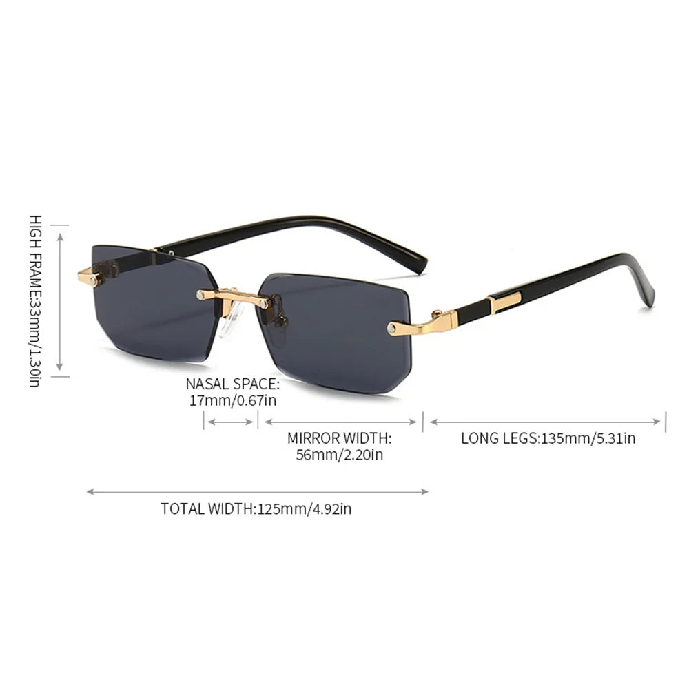 Goggles Rimless Sun Glasses Designer Shades Luxury Brand Eyewear For Beach Summer Fashion Travel