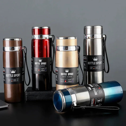 1L Stainless Steel Thermos Bottle Thermal Water Bottle Keep Cold And Hot Water Bottle Thermos For Water Tea Coffee Vacuum Flasks