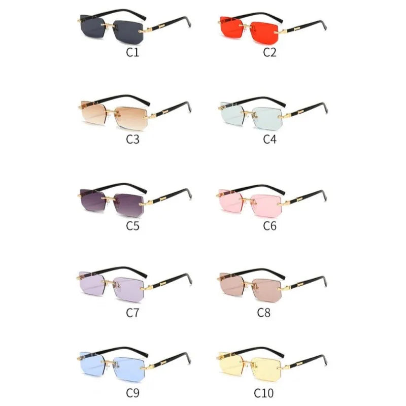 Goggles Rimless Sun Glasses Designer Shades Luxury Brand Eyewear For Beach Summer Fashion Travel