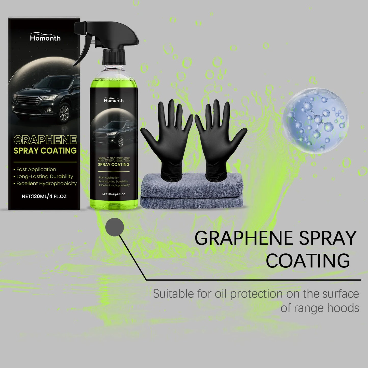 Car Graphene Ceramic Nano Spray Hydrophobic Layer Polishing Anti-fouling Cleaning Paint Coating Agent Auto Protection Accessorie