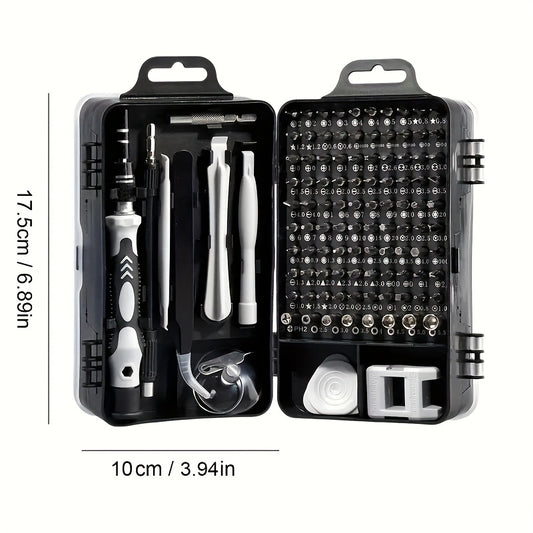 115 In 1 Precision Screwdriver Set, Magnetic Repair Tool Kit, Anti-Slip Portable Tool Set.Professional Screwdriver Tool Kit, For Mobile Phone, Computer, Watch, Laptop, Macbook, Glasses, Gameplayer Electronics